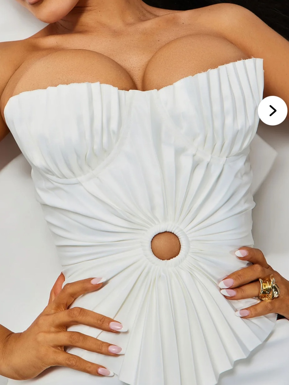 Fashion Nova Aura Pleated Corset Top